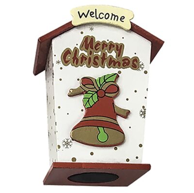 Κουμπαράς Ξύλινος Σπίτι 11,5x9x6cm Xmasfest 1131594