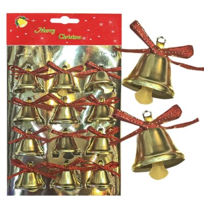 Καμπάνες Μεταλλικές πακ=12τεμ 3x3cm Xmasfest 1131662
