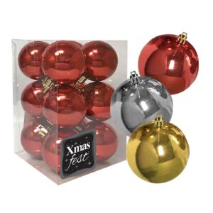 Μπάλα Γυαλιστερή πακ=12τεμ φ4 ø4cm Xmasfest 1131709