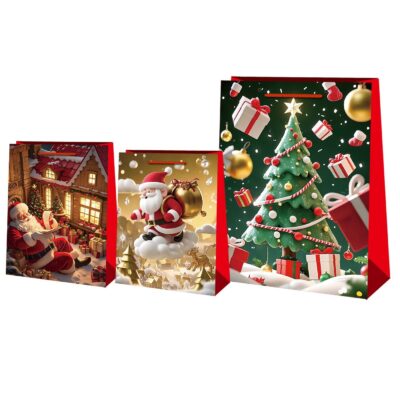 Τσάντα Δώρου Χριστουγέννων 23x17x8cm Xmasfest 1131828