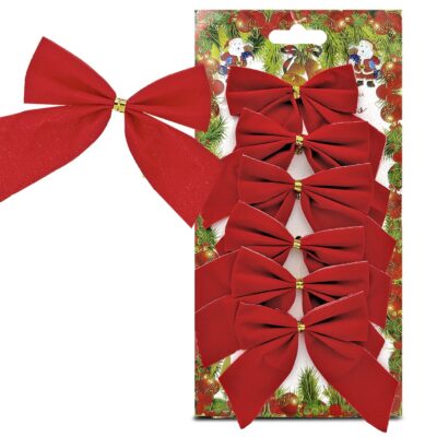 Φιόγκοι σετ=6τεμ 8cm Xmasfest 113272