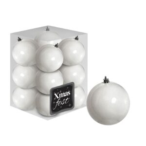 Μπάλες Λευκές 12τεμ φ4 ø4cm Xmasfest 1132541