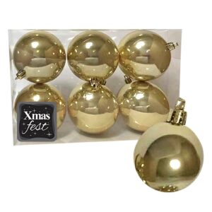 Μπάλες Περλέ Χρυσές πακ=6τεμ φ6 ø6cm Xmasfest 1132565