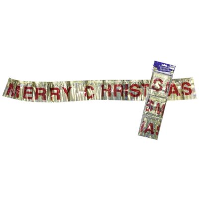 Merry Christmas Μεταλλιζέ Διακοσμητικό 110x12cm Xmasfest 1132627