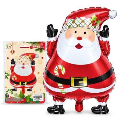Μπαλόνι Μεταλλιζέ Άγιος Βασίλης 62x45cm Xmasfest 1132689