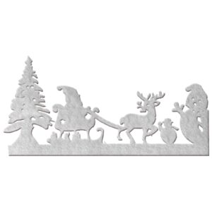 Έλκηθρο με Άγιο από Πάχνη 78x41cm Xmasfest 1132716