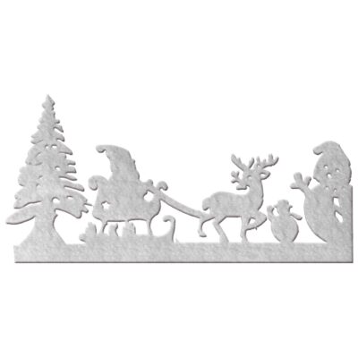 Έλκηθρο με Άγιο από Πάχνη 78x41cm Xmasfest 1132716