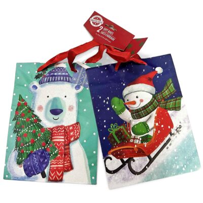Τσάντα Δώρου Xmas σετ 2τεμ 23x18cm 23x18x10cm Xmasfest 1133279
