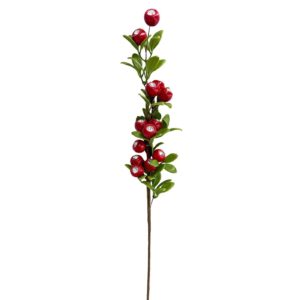 Κλωνάρι με Καρπούς, Φύλλα και Στρας 69cm Xmasfest 1133468