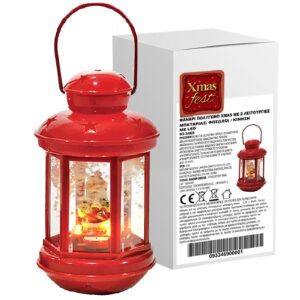 Φανάρι Πολύγωνο Xmas με 2 Λειτουργίες 18x10x10cm Xmasfest 1133489