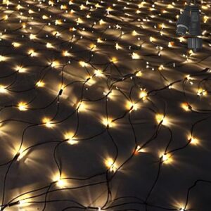 100 Λαμπάκια LED Λευκό Θερμό Δίχτυ με Επέκταση & Προγράμματα IP44 1,5x1,5m (δεν Περιέχεται ο Μετασχηματιστής) Xmasfest 1133502