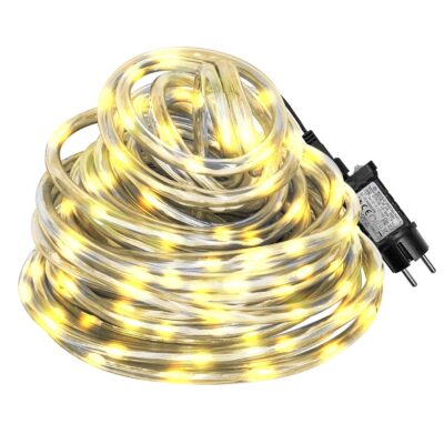 Φωτοσωλήνας 400 LED 20m Λευκός Θερμός με Προγράμματα IP44 ø11mm 20m (+3m Extra Καλώδιο) Xmasfest 1133513