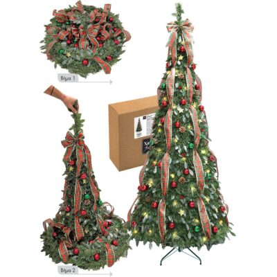 Δέντρο pop up με Στολισμό & led 180cm 180cm ~ø76cm Xmasfest 1133520