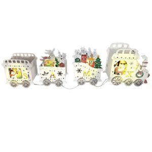 Τρένο 3d Ξύλινο με 4led 42x12,5x7,5cm Xmasfest 1133537