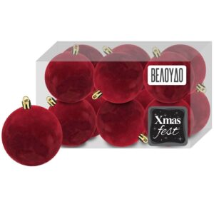 Μπάλες Βελούδινες Μπορντώ πακ=12τεμ φ4 ø4cm Xmasfest 1133569