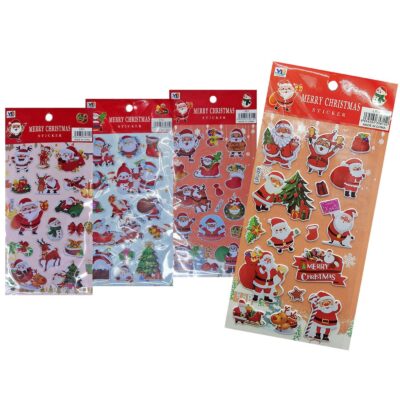 Αυτοκόλλητα 3D Xmas Καρτέλα Μικρή 22x10cm Xmasfest 1133604