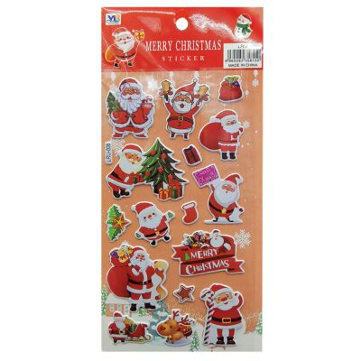Αυτοκόλλητα 3D Xmas Καρτέλα Μικρή 22x10cm Xmasfest 1133604