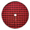 Ποδιά Δέντρου Καρώ με Pom-Pom ø106cm Xmasfest 1133620