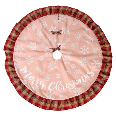 Ποδιά Δέντρου Λινάτσα με Ριγέ Σχέδιο ø120cm Xmasfest 1133630