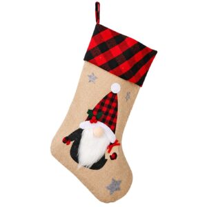Μπότα Χριστουγέννων Καρώ Κόκκινη 46x28cm Xmasfest 1133640