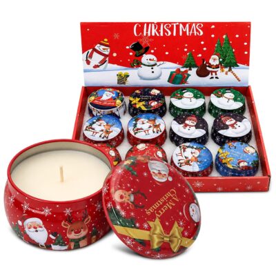 Κερί Xmas σε Μεταλλικό Κουτί με Καπάκι 7x4,5cm 110gr Xmasfest 1133683