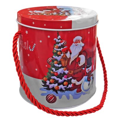 Κουτί Μεταλλικό Κυλινδρικό με Κορδόνι Xmas 11x11cm Xmasfest 1133685