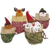 Τσαντάκι Πουγκί Λινάτσα με Φιγούρα Xmas 24x16cm Xmasfest 1133695