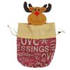 Τσαντάκι Πουγκί Λινάτσα με Φιγούρα Xmas 24x16cm Xmasfest 1133695