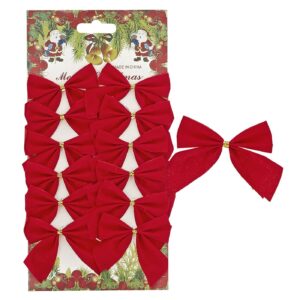 93-370 Φιόγκοι Κόκκινοι σετ=12τεμ 5,5x6cm Xmasfest 113390