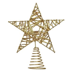 Κορυφή Μεταλλική Σπιράλ Άστρο Χρυσό 22x18cm Xmasfest 1133772