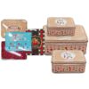 Κουτιά Μεταλλικά Xmas Ορθογώνια σετ=3 τεμ 18x13x6cm 14x10x5cm 12x9x4,5cm Xmasfest 1133816