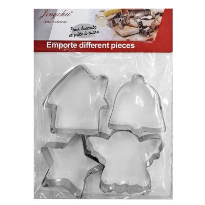 Κουπ πατ Μεταλλικά σετ=4 Φιγούρες Xmas 19x14cm (φιγούρα ~6-7cm) Xmasfest 1133818
