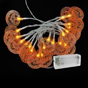 93-3868 20 Λαμπάκια LED Μπαταρίας Κολοκύθες Λευκό Θερμό με Controller IP20 2,3m Xmasfest 1133888