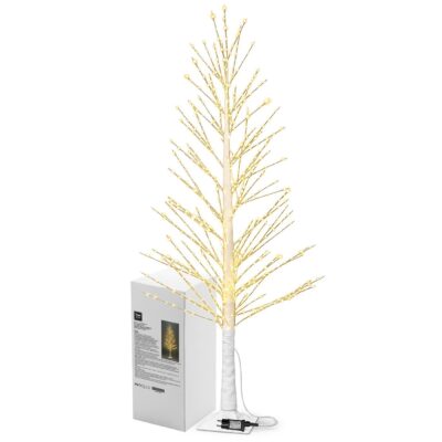 Δέντρο Λευκό με 689 MicroLED Λευκό Θερμό με Προγράμματα IP44 1,8m Xmasfest 1133891