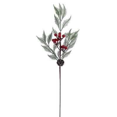 Κλαδί με γκι & Κουκουνάρι 72cm Xmasfest 1133899