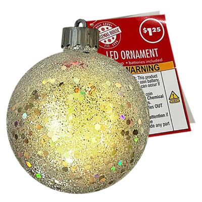 Μπάλα Κρεμαστή  Χριστουγέννων με LED ø10cm Xmasfest 1133927