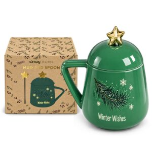 Κούπα Πορσελανης Xmas με Καπάκι 14x9,5cm 400ml Xmasfest 1133998