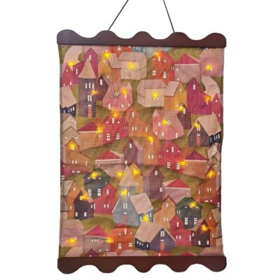Παράσταση Πάνινη Κρεμαστή με LED 78x51cm Xmasfest 1134026