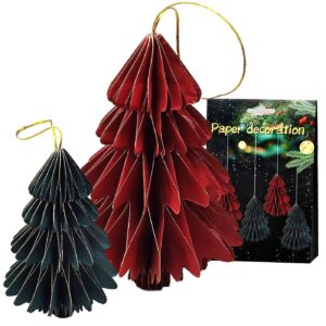 Δέντρο Χάρτινο 3D Πτυσσόμενο Κρεμαστό 15x10cm Xmasfest 1134039
