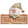 Πινακίδα Feliz Navidad με Πάνινη Φιγούρα 36x28cm Xmasfest 1134046