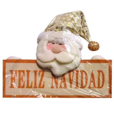 Πινακίδα Feliz Navidad με Πάνινη Φιγούρα 36x28cm Xmasfest 1134046