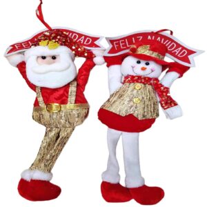 93-4027 Φιγούρα Πάνινη Χριστουγεννιάτικη Feliz Navidad 48x20cm Xmasfest 1134047