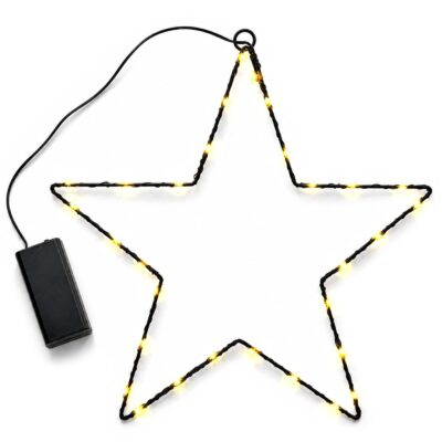 Αστέρι με 30 LED Copper Μπαταρίας Λευκό Θερμό Σταθερή IP20 30x30cm Xmasfest 1134074