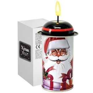 Κερί LED Μεταλλικό Άγιος Βασίλης 14x7cm Xmasfest 1134104
