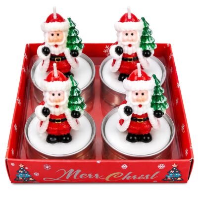 Κεριά Ρεσώ Άγιος με Δέντρο σετ=4 τεμ 73gr Xmasfest 1134157