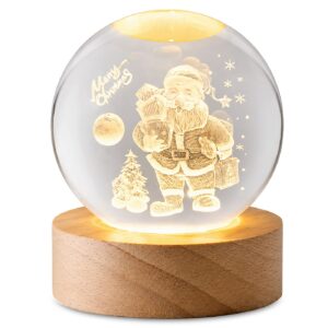 93-4175 Μπάλα Γυάλινη Xmas με Βάση 6 LED ø8cm Xmasfest 1134195