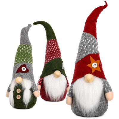 Φιγούρα Διακοσμητική Gnome Μακρύ Σκούφο 32cm Xmasfest 1134202