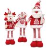 Φιγούρα Xmas Τηλεσκοπικά Πόδια Κόκκινη 45cm Xmasfest 1134217