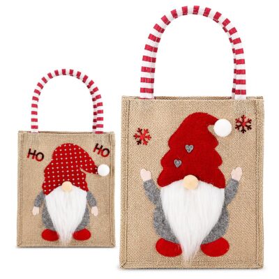 Τσάντα Xmas Λινάτσα 30x19x17cm Xmasfest 1134231