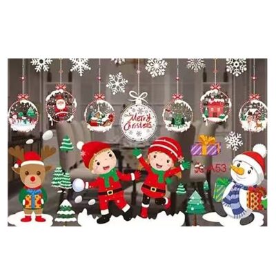 Αυτοκόλλητο Ρολό Βιτρίνας Λευκά Σχέδια 50x35cm Xmasfest 1134232